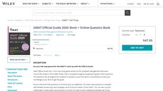 
                            4. GMAT Official Guide 2020: Book + Online Question Bank | Wiley - Gmat Wiley Portal