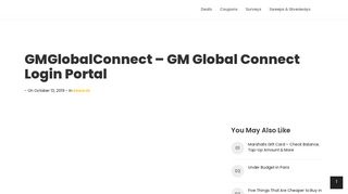 
                            7. GMGlobalConnect – GM Global Connect Login Portal - Snipon - Gm Global Connect Portal Problems