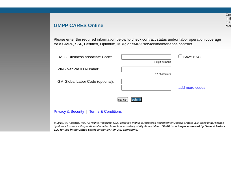 GMPP CARES Online