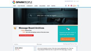 
Go to the full desktop version of the site at www. | SparkPeople
