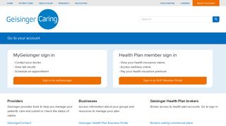 
                            2. Go to your account - Geisinger - My Geisinger Patient Portal