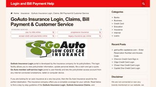 
                            5. GoAuto Insurance Login, Claims, Bill Payment & Customer ... - Goauto Insurance Portal