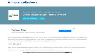 
                            4. GoAuto Insurance Login | Make a Payment - Insurance Reviews - Goauto Insurance Portal