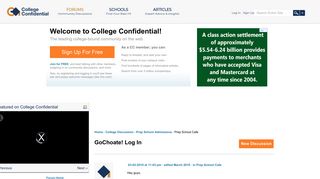 
                            5. GoChoate! Log In — College Confidential - Gochoate Sign In
