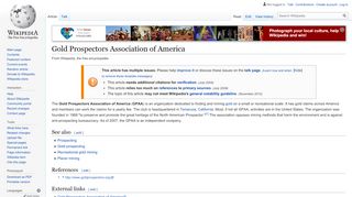 
                            6. Gold Prospectors Association of America - Wikipedia - Gpaa Login