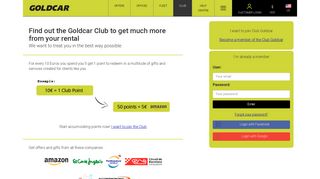 
                            1. Goldcar Club: exclusive gifts when you make a reservation - Goldcar Club Portal