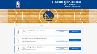 
                            7. Golden State Warriors Tickets 2019-20 | NBA Official Resale ... - My Warriors Account Portal