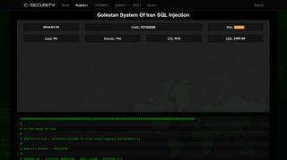 
                            5. Golestan System Of Iran SQL Injection - CXSecurity.com - Https Reg Pnu Ac Ir Forms Authenticateuser Portal Htm