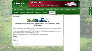 
                            4. Golf Select - OttawaGolf - Corporate Golf Ottawa Members Portal