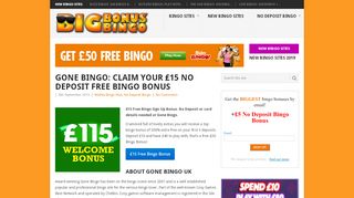 
                            5. Gone Bingo: Claim your £15 No Deposit Free Bingo Bonus ... - Gonebingo Portal