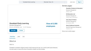 
Goodstart Early Learning | LinkedIn  
