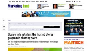 
                            7. Google tells retailers the Trusted Stores program is shutting ... - Google Trusted Stores Portal