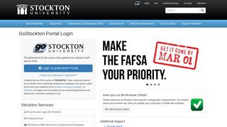 
                            5. GoStockton Portal Login - Portal | Stockton University - Blackboard Student Services Employee Portal
