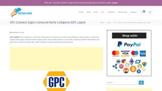 GPC Connect Login | Genuine Parts Company (GPC Login) - My Gpc Main Portal