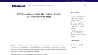
                            4. GPC Connect Login | Login, Sign Up, Forgot Password & More - Gpc Connect Portal