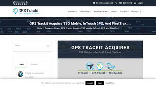 
                            8. GPS Trackit Acquires TSO Mobile, InTouch GPS, and FleetTrax - Always In Touch Gps Portal