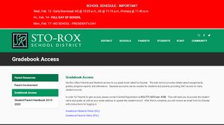 
                            6. Gradebook Access - Sto-Rox School District