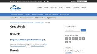 
Gradebook - Granite School District
