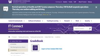 
                            2. GradeBook | IT Connect - UW IT Connect - University of ... - Uw Catalyst Tools Portal