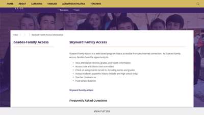 Grades-Family Access / Skyward Family Access Information