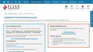 
                            2. Grades / Gradebook Home Access - Plano ISD - Parent Portal Pisd Portal
