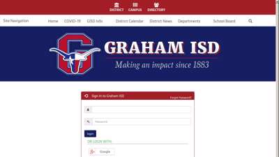 Graham ISD - Site Administration Login