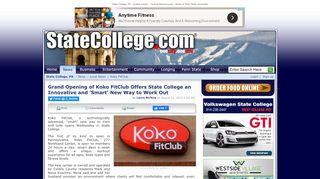 
                            8. Grand Opening of Koko FitClub Offers ... - State College, PA - Koko Fit Club Portal