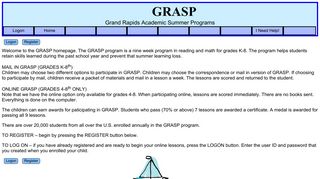 
                            4. Grand Rapids Academic Summer Program - Grasp Portal