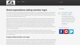 
                            4. Great Expectations Dating Members Login - Great ... - Great Expectations Member Portal