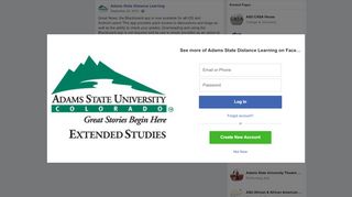 Great News: the Blackboard app is now... - Adams State ... - Adams State Blackboard Portal