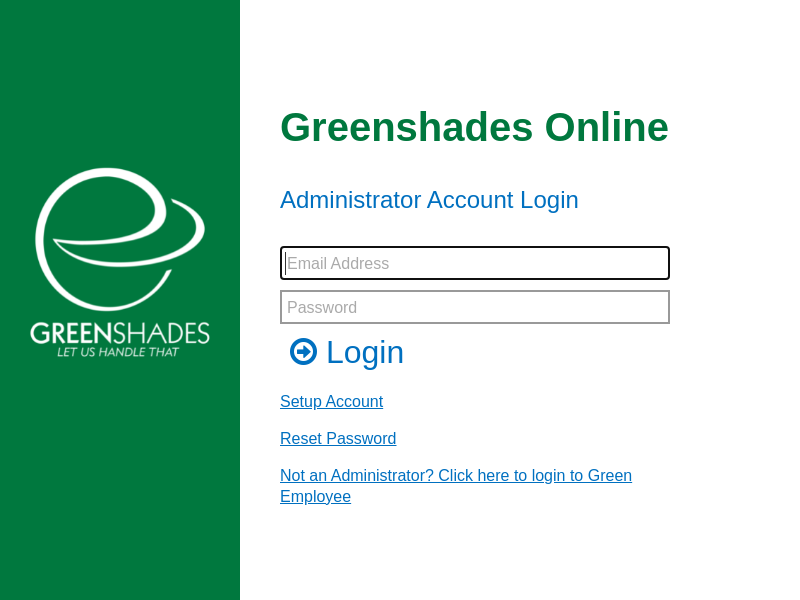 Greenshades Sign On