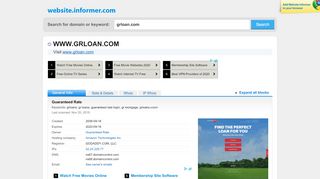 
grloan.com at WI. Guaranteed Rate - Website Informer
