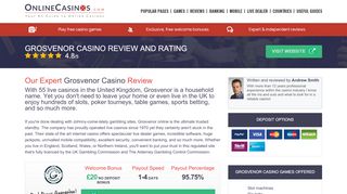 
                            5. Grosvenor Casino Online Review 2020 - Free £20 at Sign-Up! - Grosvenor Casino Sign In