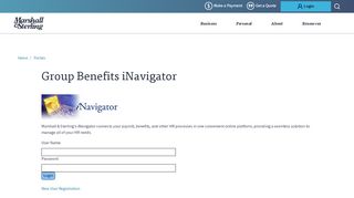 
                            7. Group Benefits iNavigator | Marshall & Sterling Insurance - Sterling Payroll Portal