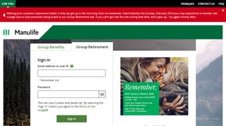 
                            6. Group Retirement - Manulife Online Access - Manulife Group Plan Portal