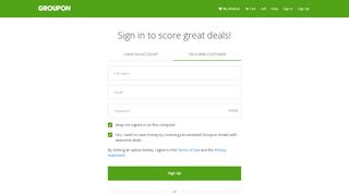 
                            2. Groupon - Groupon Vouchers Sign In