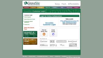 GroveSite Customer Login