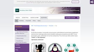 
                            4. Gry - NBP - Portal Edukacji Ekonomicznej - Nbp Portal