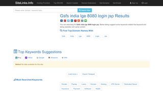 
                            6. Gsfs india lge 8080 login jsp Results For Websites Listing - Gsfs America Lge Com Login Jsp