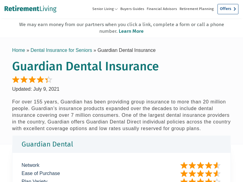 
                            6. Guardian Dental Reviews (with Costs) | Retirement Living ...