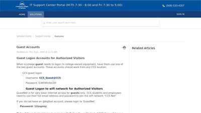 Guest Accounts : IT Support Center Portal (M-Th 7:30 - 6 ...