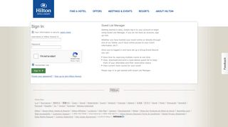 
                            8. Guest List Manager - Sign In - Hilton - Hilton Select Portal