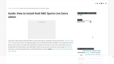 Guide: How to install Kodi NBC Sports Live Extra addon
