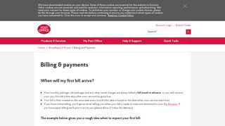 
                            2. Guide to Billing & Payments For Post Office Broadband ... - My Post Office Broadband Account Portal