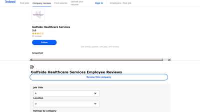 Gulfside Healthcare Services Employee Reviews - Indeed