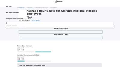 Gulfside Regional Hospice Hourly Pay  PayScale