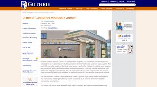 
                            4. Guthrie Cortland Medical Center, NY - Guthrie - Cortland Health Center Patient Portal
