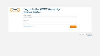 GWC Warranty - Dealer Portal Login