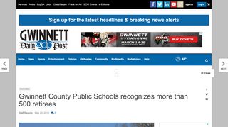 
Gwinnett County Public Schools recognizes more than 500 ...  
