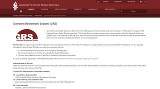 
Gwinnett Retirement System (GRS) | GCPS  
